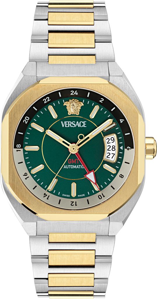 Versace VE0I00325 V-Contempo GMT Automatik gold silber grün Edelstahl Herren Uhr