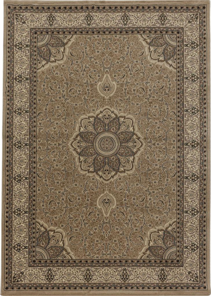 Alfombra oriental para sala de estar, color beige, 200x290 Imagen del producto 