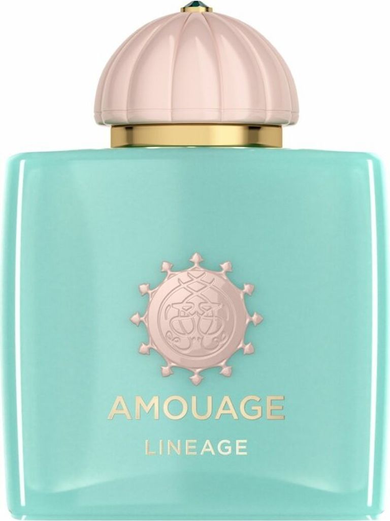 A product shot of a bottle of Amouage Lineage Eau de Parfum for Men.