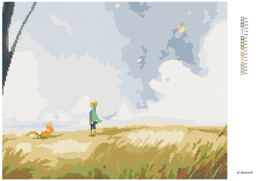 Zuty Pittura con Diamanti Il Piccolo Principe sulla Pianura 40x50 Telaio - 5