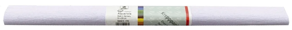 10x Werola 82061-4600 Carta crespa AQUAROLA 50 x 250 cm bianco