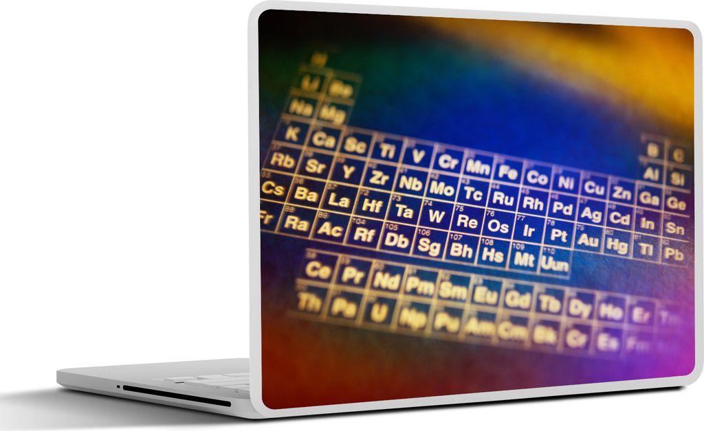 MuchoWow Laptop Aufkleber Sticker Cover Buntes Periodensystem der Elemente 30x22 cm - Laptop-Sticker