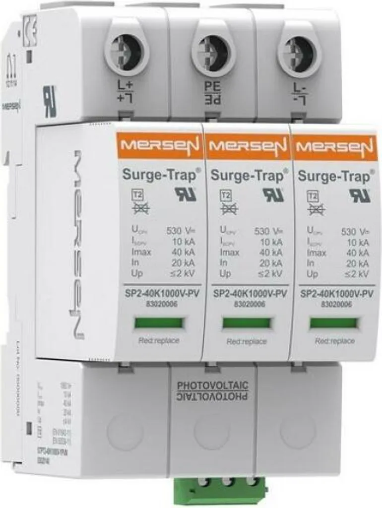 Parafoudre 1000V DC avec Contact FM Mersen STPT2-40K1000V-YPVM Solaire