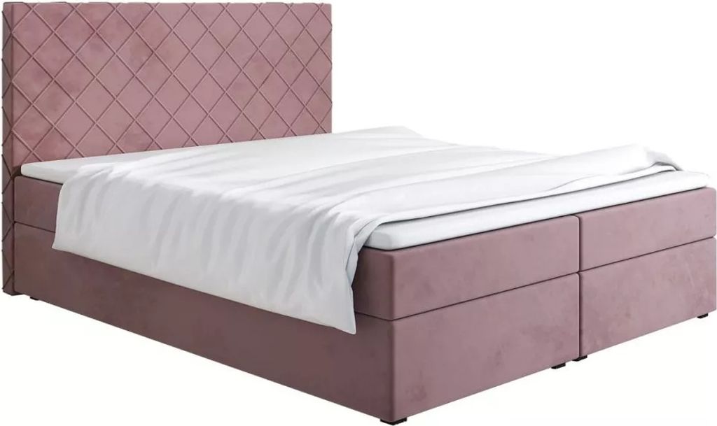 Polsterbett 200x200 LILLIANA 2 - altrosa