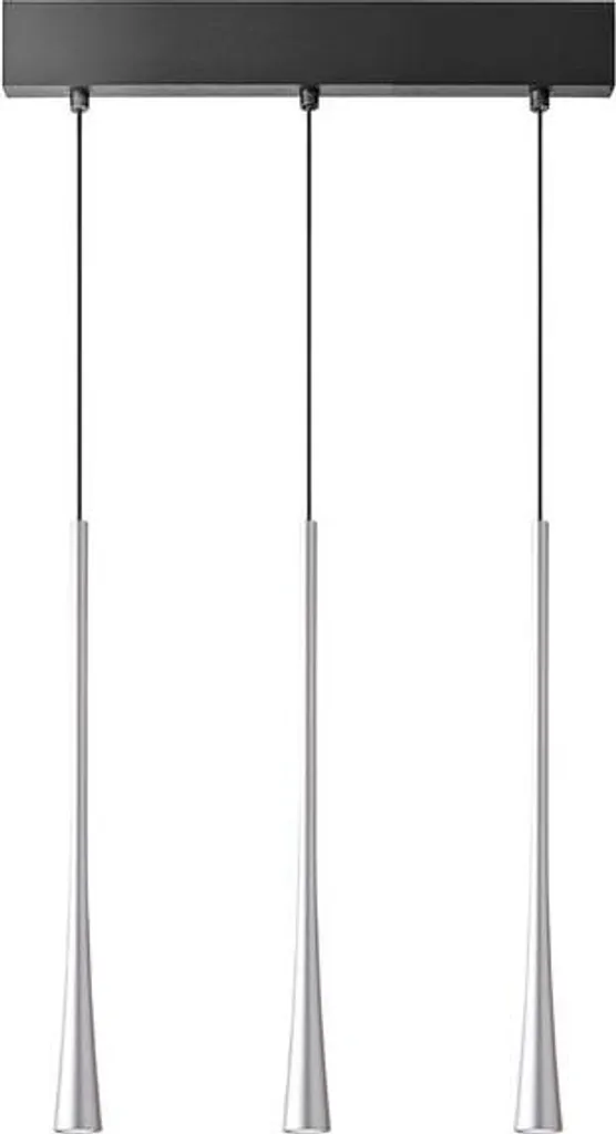 Lustre Plafonnier LED 3 Lumières Dafne - Suspension Design Blanc Satiné