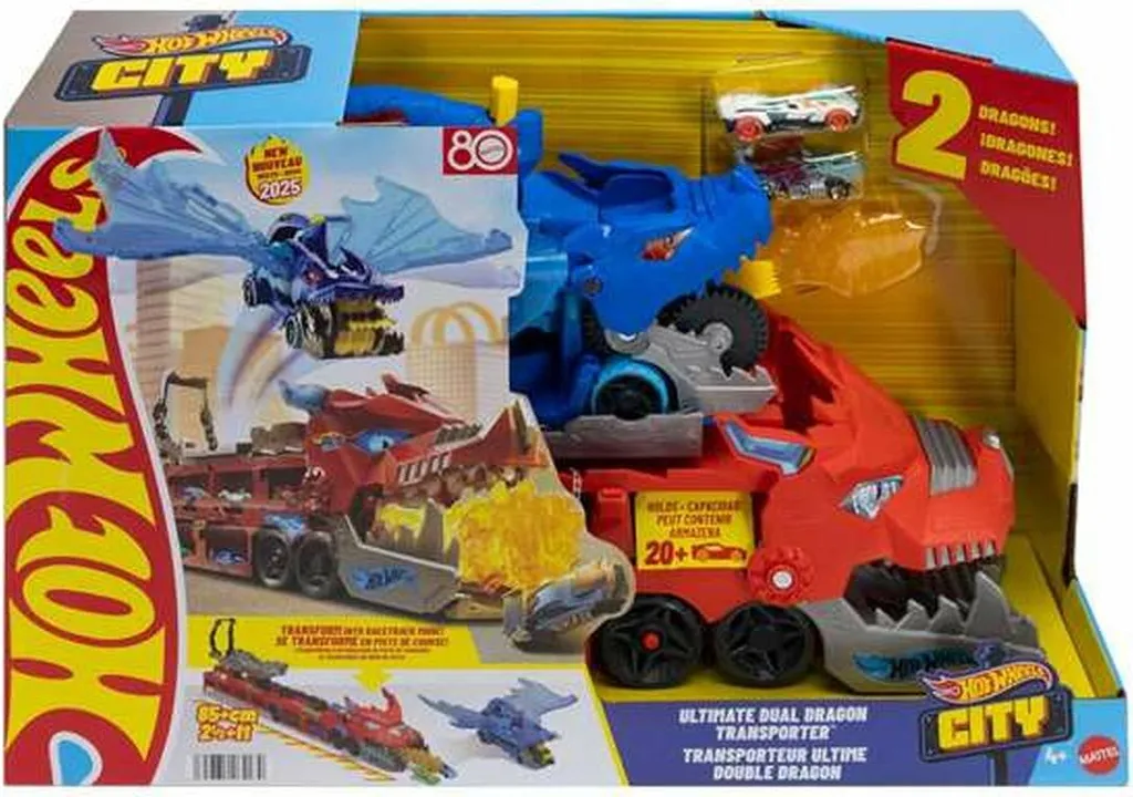Circuit de Jeu Hot Wheels 50cm : Station de Cascade et de Vitesse