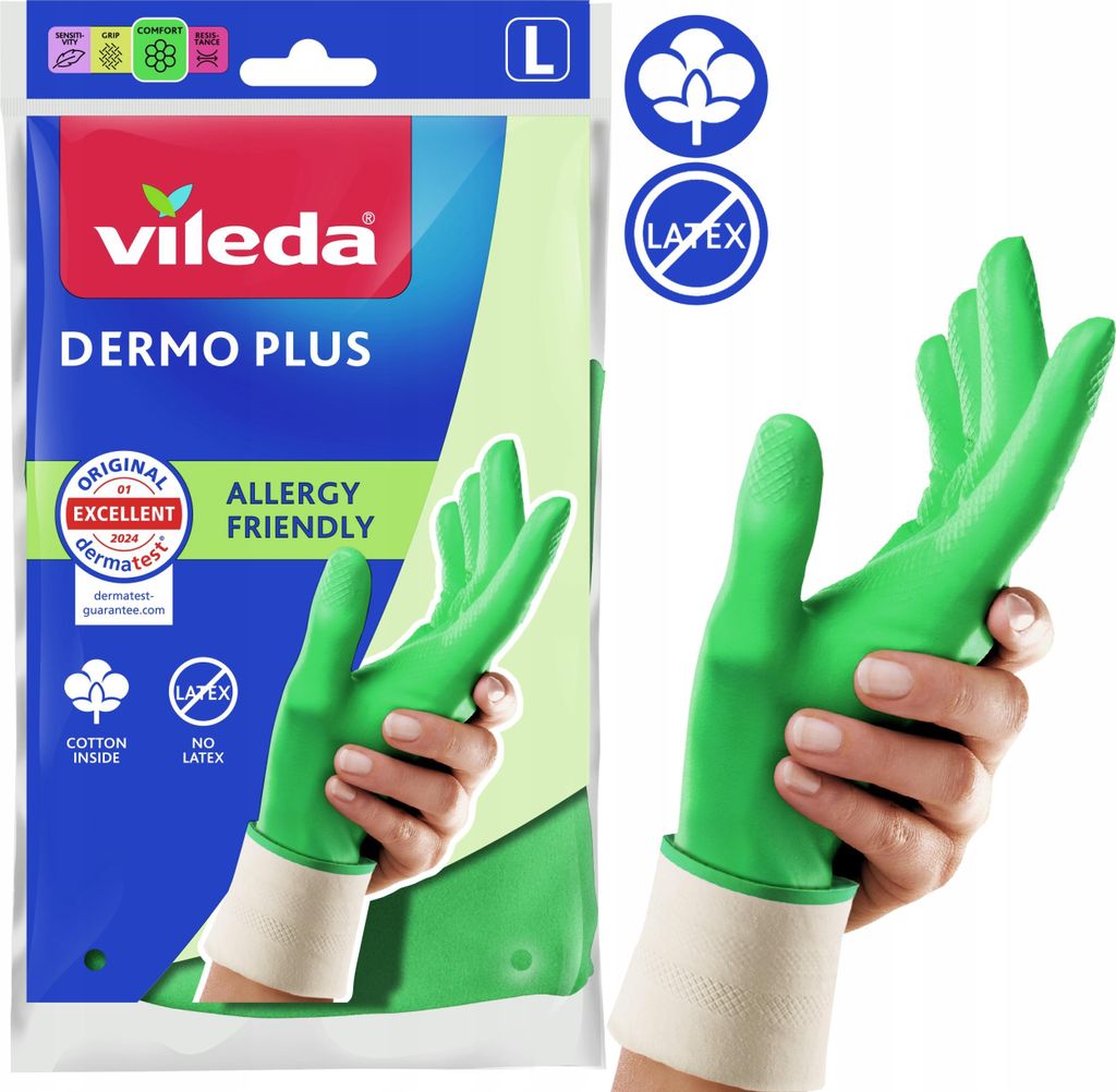 Vileda Dermo Plus Handschuhe L Arbeitshandschuhe