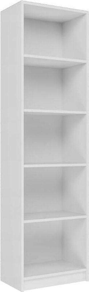 BDW, Bücherregal 5 Fächer, 50x30x182 cm, Standregal, Weiss Produktbild 