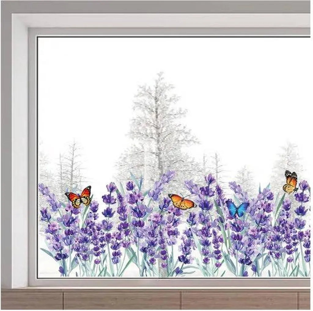Cacher le vis-à-vis avec style : Film adhésif Lavande violette 116x38 cm