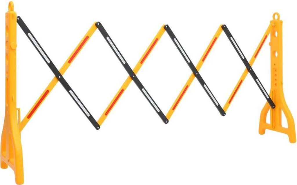 Faltbare Verkehrsschranke Gelb und Schwarz 250x38x96 cm