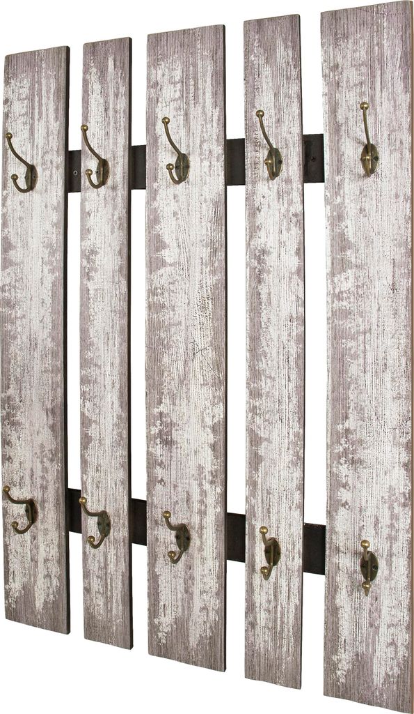 HAKU Wandgarderobe grau - MDF, Metall, B/H/T: 65x100x9 cm Produktbild 