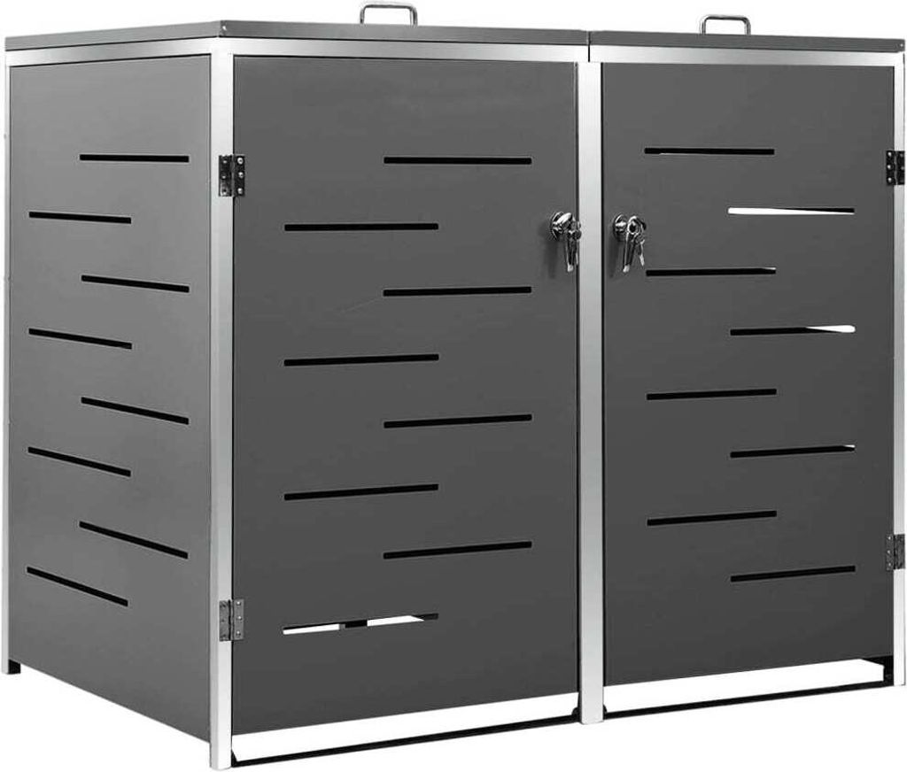 Box na odpadky pro 2 koše 138x77,5x112,5 cm nerezová ocel Obrázek produktu 2