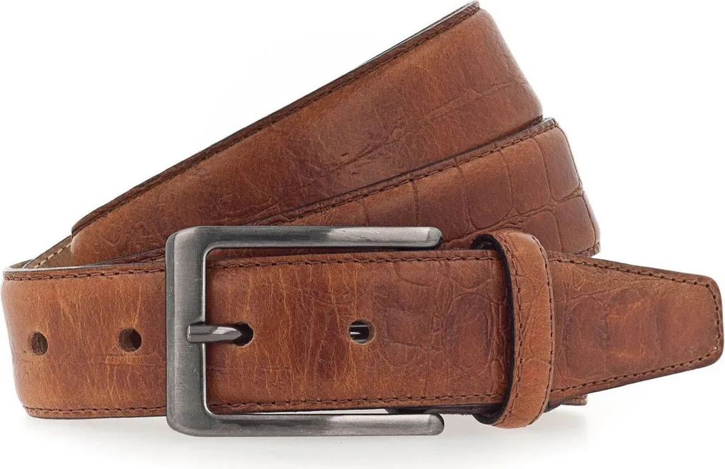 Vanzetti Cintura in Cuoio Pieno 35mm W95 Marrone Cognac | Durata Estrema