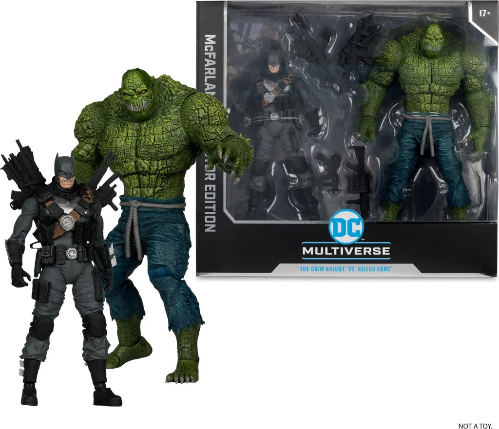 Pack de 2 figurines Batman et Killer Croc DC Multiverse McFarlane