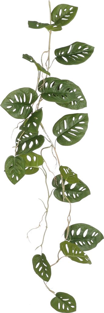 Mica Decorations Monstera Kunstpflanzengirlande - L115 x B34 x H10 cm - Grün