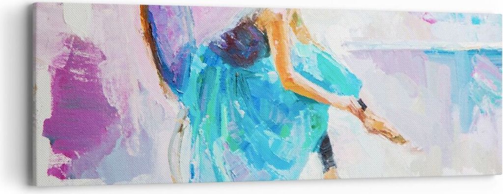 Bild auf Leinwand - Leinwandbild - Balletttänzer tanzen - 90x30cm - Wand Bild - Wanddeko - Leinwanddruck - Bilder - Kunstdruck - Wanddekoration - ...