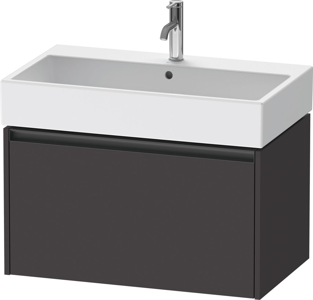 Duravit Ketho.2 Wastafelonderkast 78,4x46x44 cm Supermat Grafiet