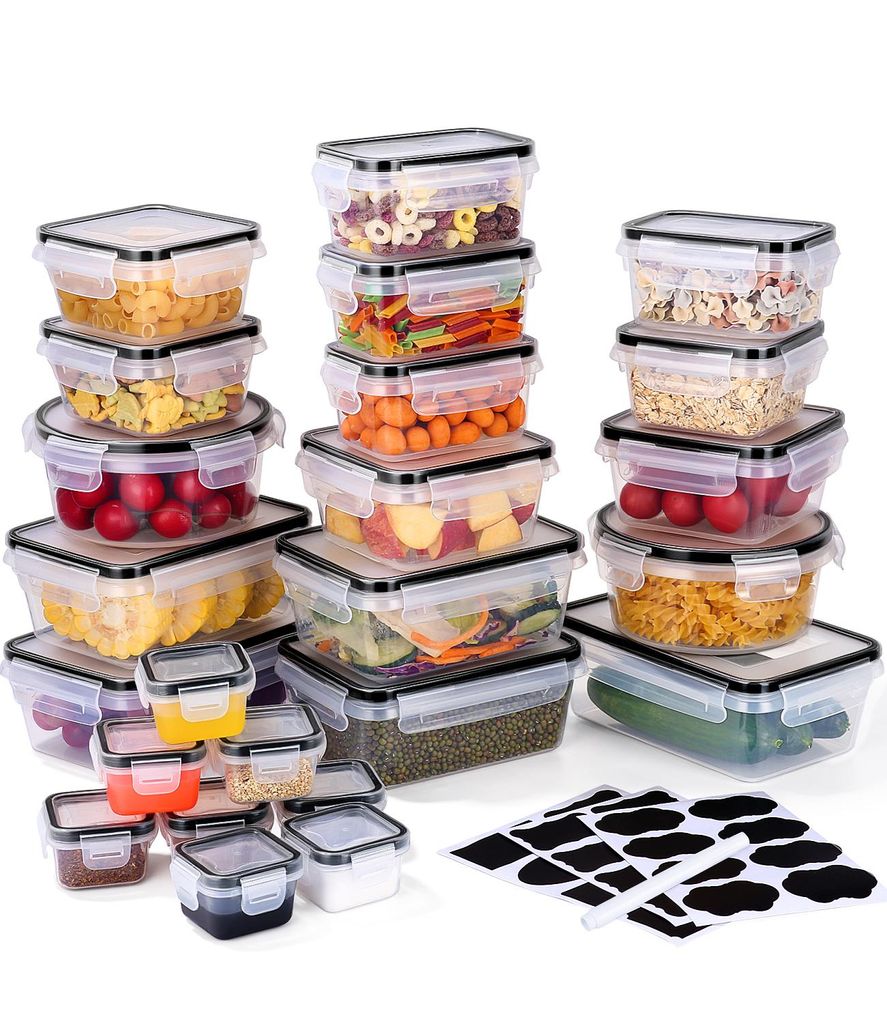 24-teiliges Vorratsdosen-Set mit Deckeln, Meal-Prep-Boxen, Produktbild 