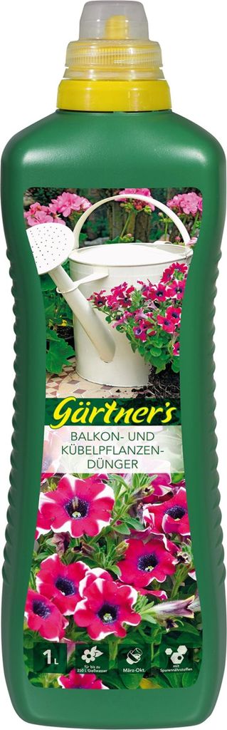 gpi Gärtner ́s Blumenpflege Balkon- und Kübelpflanzendünger 1 Liter
