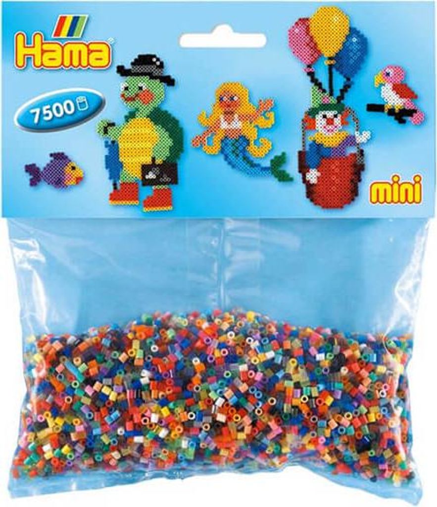 Hama Beutel mit 7500 Mini-Bügelperlen Mix 00
