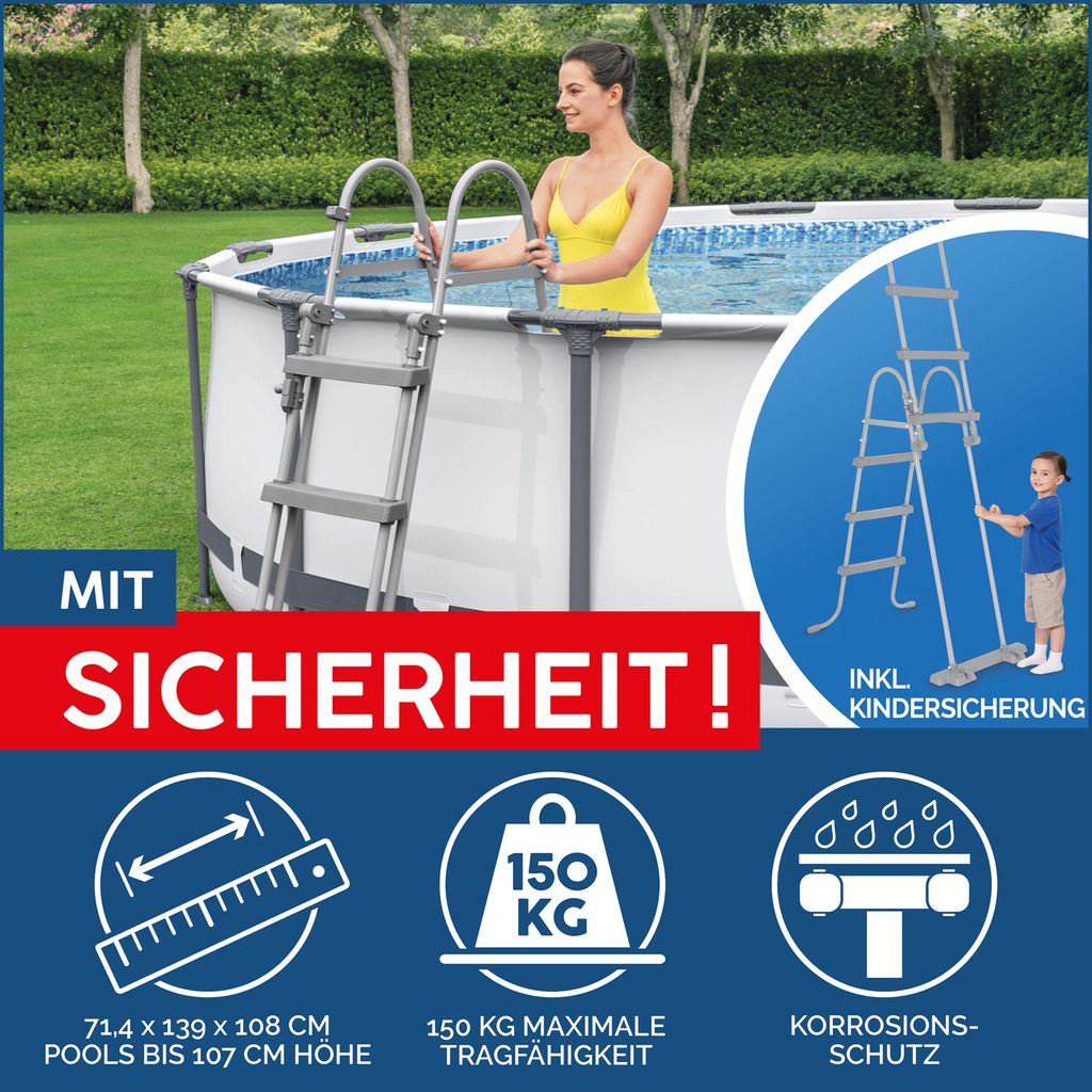Steel Pro Max™ Frame Pool Komplett-Set, rund, mit Produktbild 66
