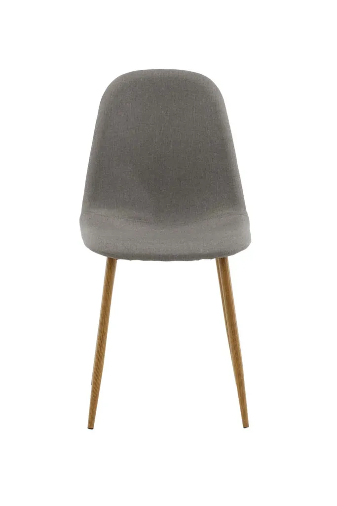 Chaise Polar grise avec pieds en chêne - Confort et finition haut de gamme