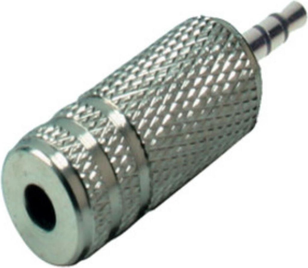 S/CONN maximum connectivity Adapter, Klinkenstecker Stereo 2,5mm auf Klinkenkupplung Stereo 3,5mm, Metall (57020-M)