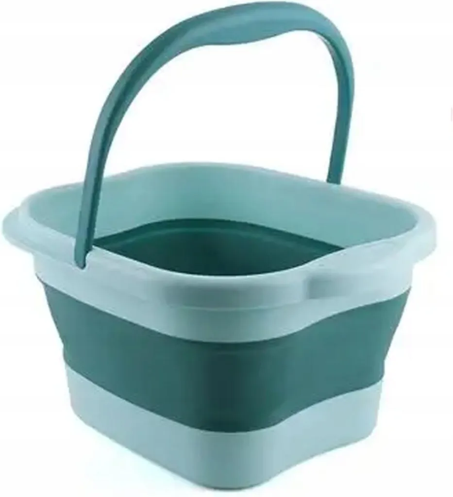 Bassine de Massage Pieds Pliable 15L Turquoise pour Soins à Domicile