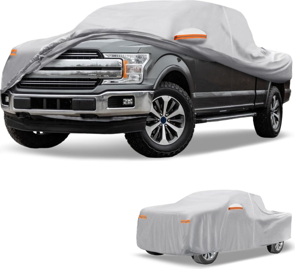 1 Stück Universal Autoabdeckung Wasserdicht Alle Wetter Automotive Outdoor Anti-UV Sonnenschutz Regenschutz Vollabdeckung 190T-PU Silberfarben Pas...