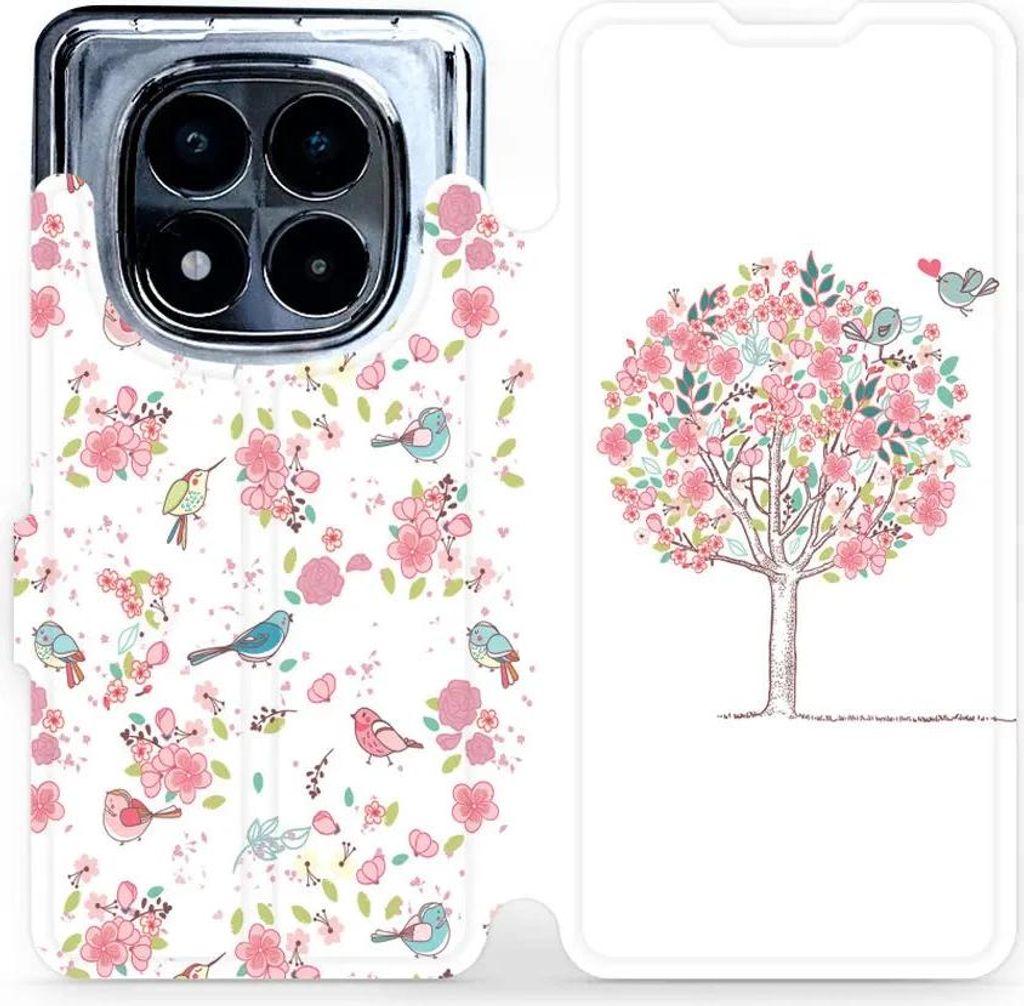 Handyhülle mit klappe für Xiaomi POCO X7, Mobiwear Book, Rosa Hain