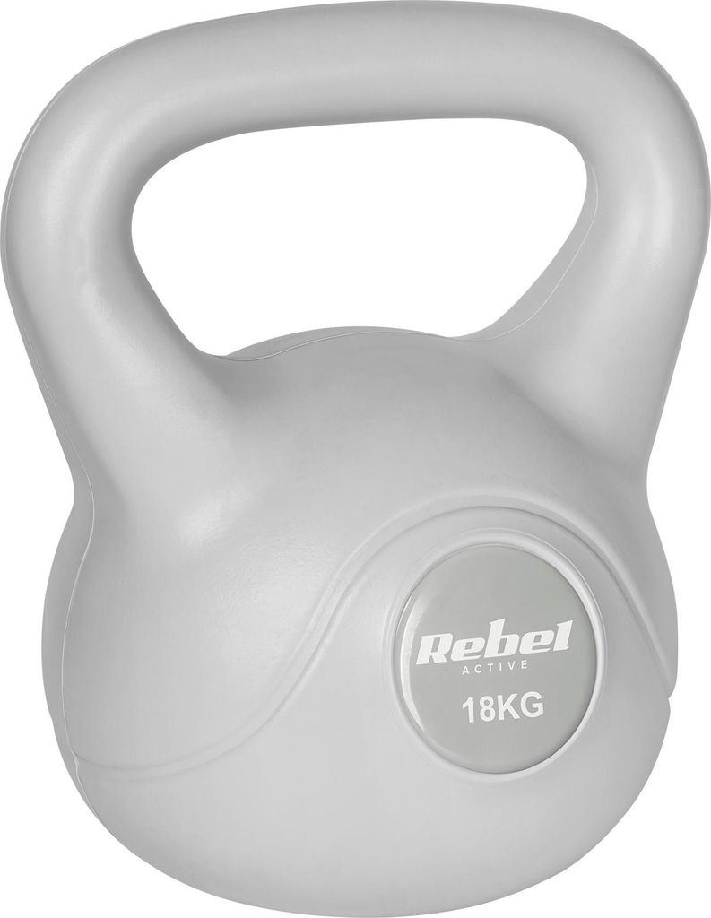 Rebel RBA-2322G Kettlebell Active 18 kg, šedý Obrázek produktu 