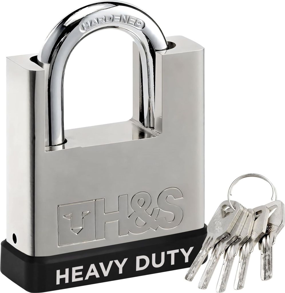 H&S Cadenas 60mm avec 5 clés - Cadenas avec clé - Cadenas Image du produit 