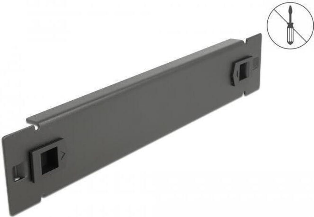 DELOCK 10" Netzwerkschrank Blindabdeckung 1 HE schwarz