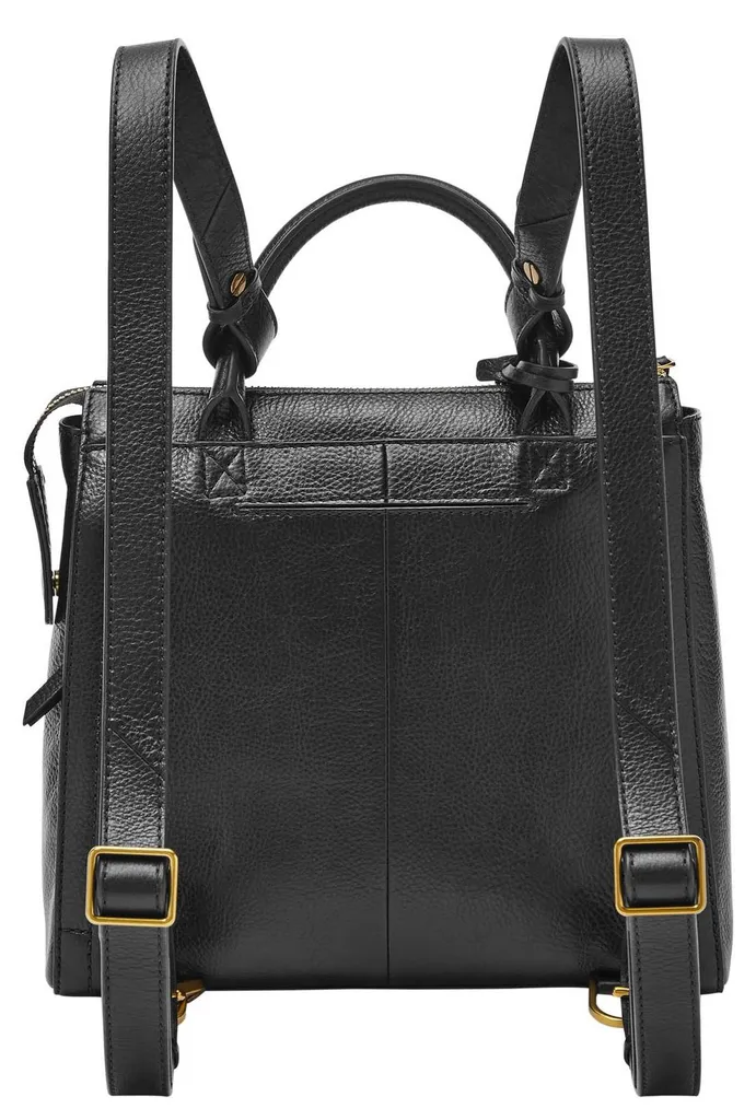 Fossil Parker Backpack Mini Black : Petit sac à dos transformable noir
