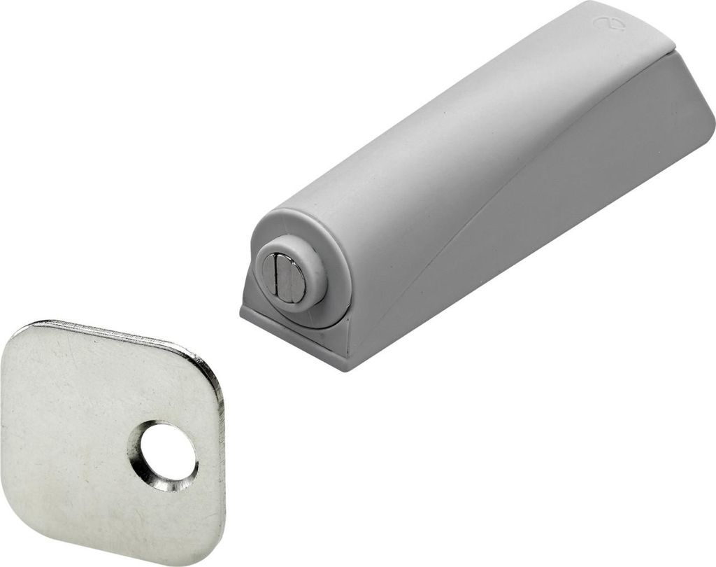 Hettich Push to open Türöffner mit Magnet grau grau, 2 Stück