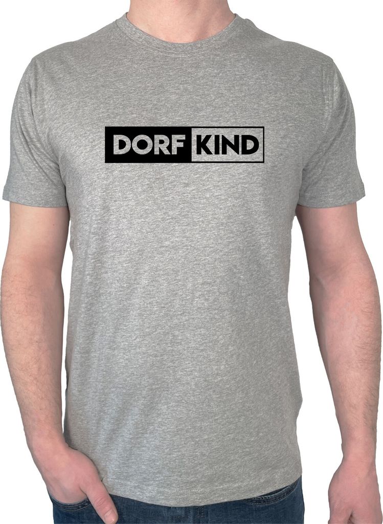 Huuraa Herren T-Shirt Dorfkind Modern 3XL Sport Grey Bio Baumwolle Fairtrade Herrenshirt Geschenkidee