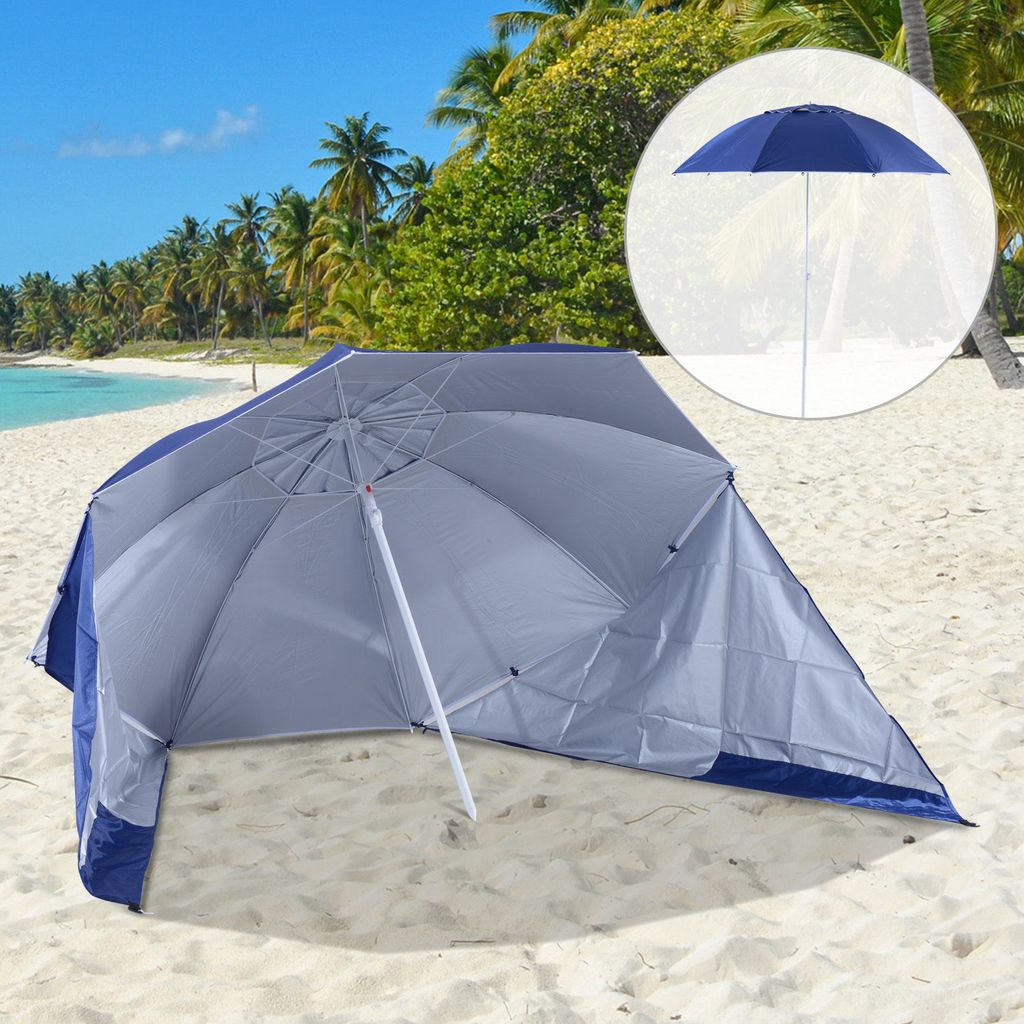 Strandschirm Sonnenschirm Gartenschirm Sonnenschutz Schirm Camping UV Schutz 