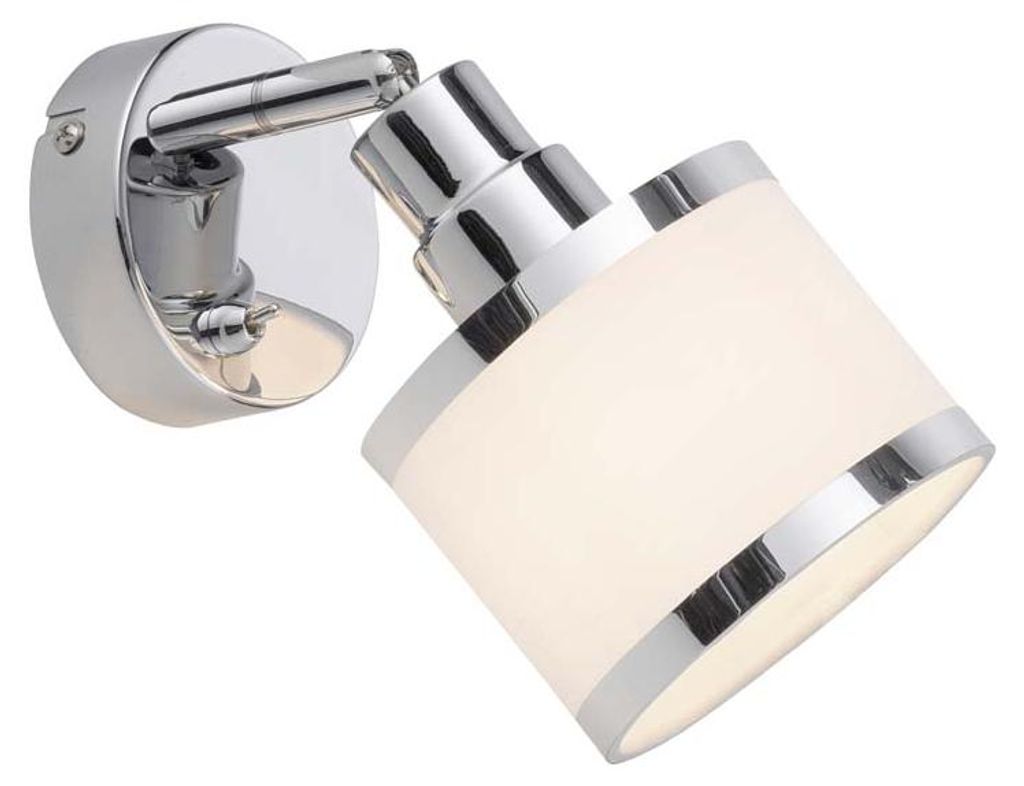 Lampa ścienna, chrom, żelazo, tkanina, L 17 cm Zdjęcie produktu 