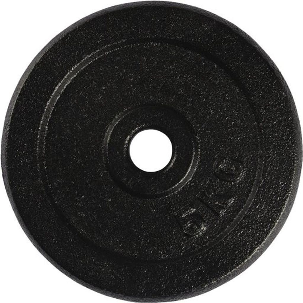 VirtuFit Gusseisen-Hantelscheibe 30 mm 5 kg Schwarz
