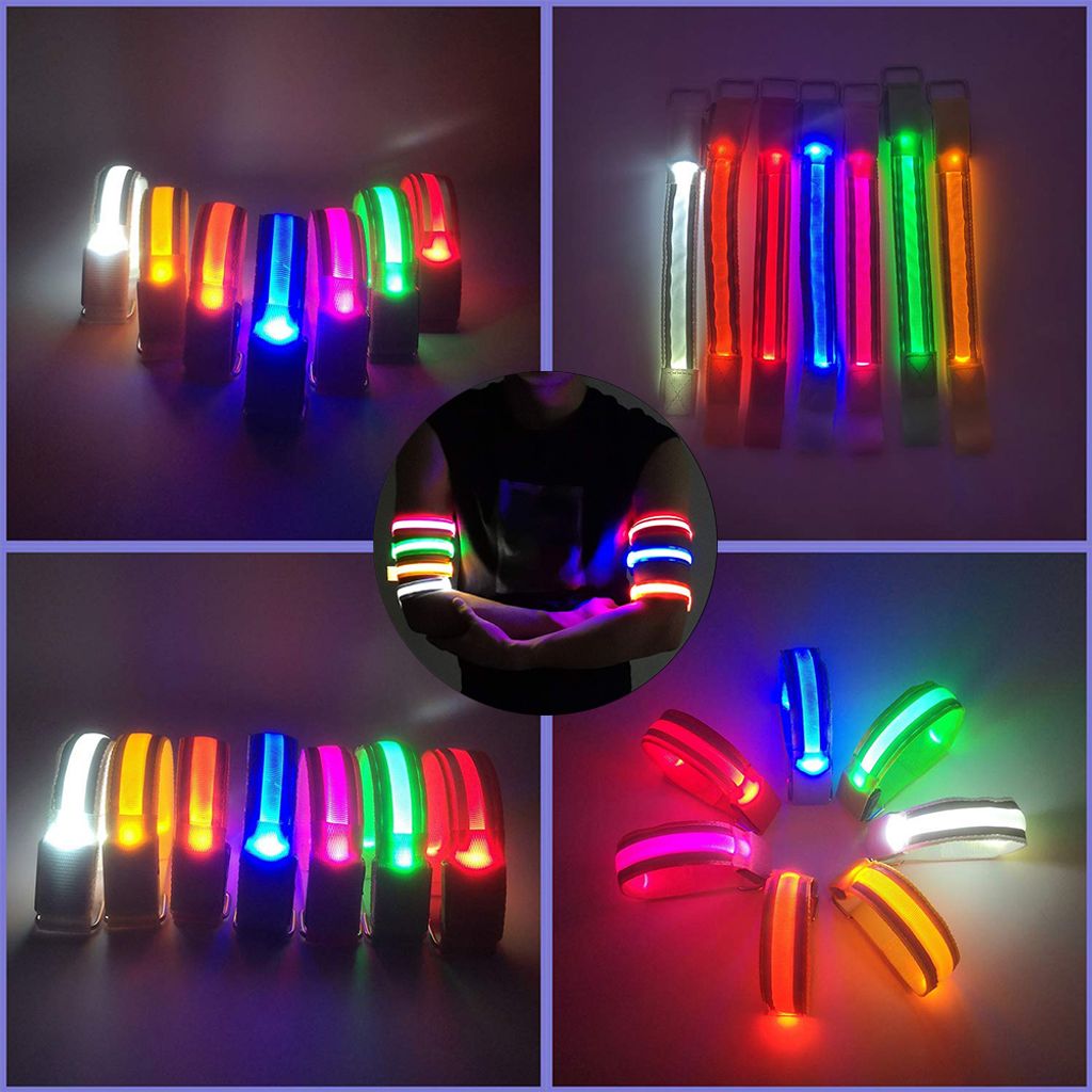 sada 2 svítících LED náramků - dobíjecí přes USB, reflexní Obrázek produktu 3