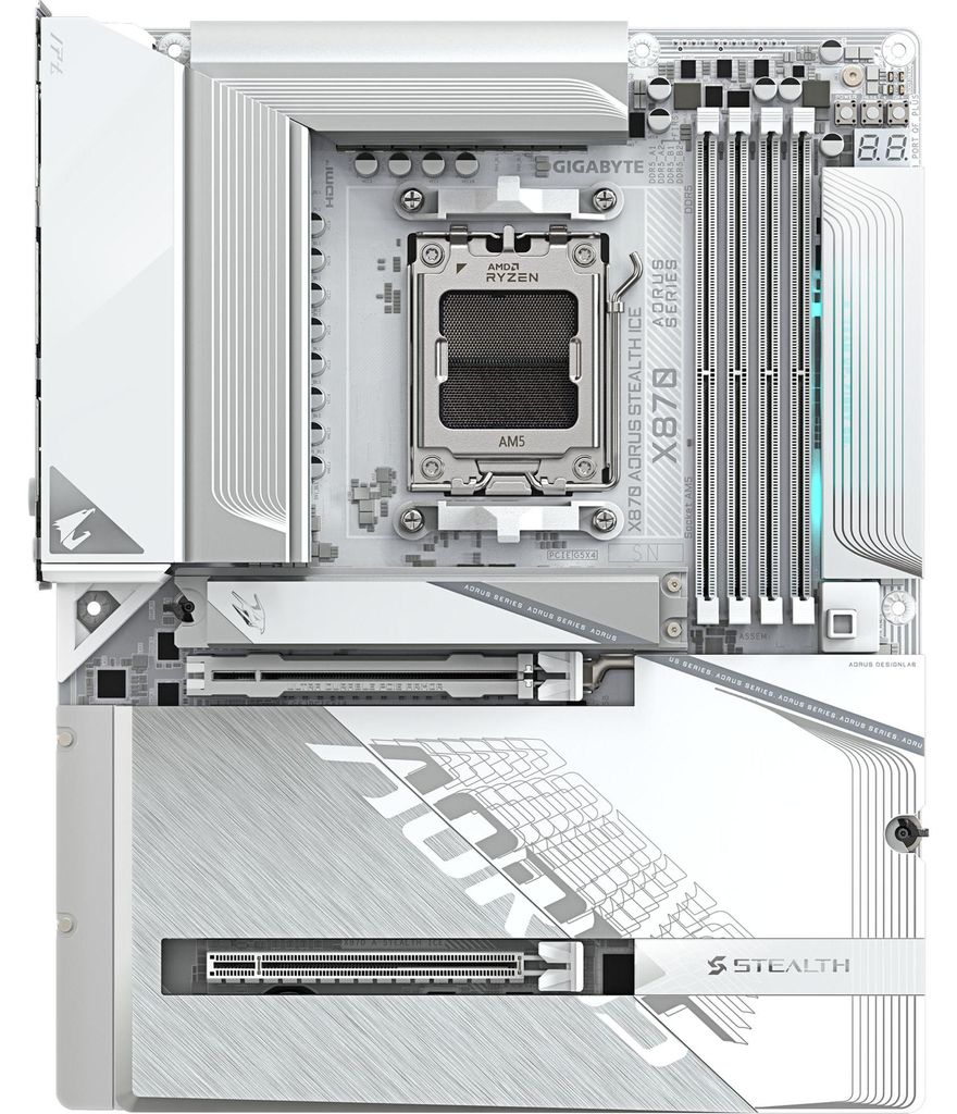 Gigabyte X870 Aorus Hauptplatine Durchsichtig  Durchsichtig Produktbild 