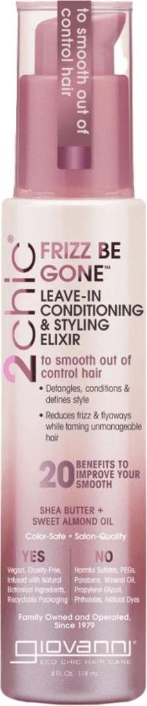 Giovanni 2chic Frizz Be Gone Leave-In Conditioner & Styling Elixir 118ml