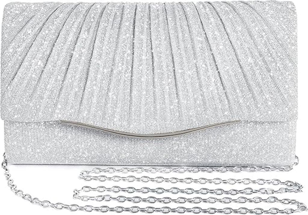 OKWISH Handtaschen, Strass Abendtasche Damen, Glitzer Clutch für Party, Hochzeit, Cocktail, Elegante Handtasche & Kosmetiktasche, Funkelnd, Gesche...
