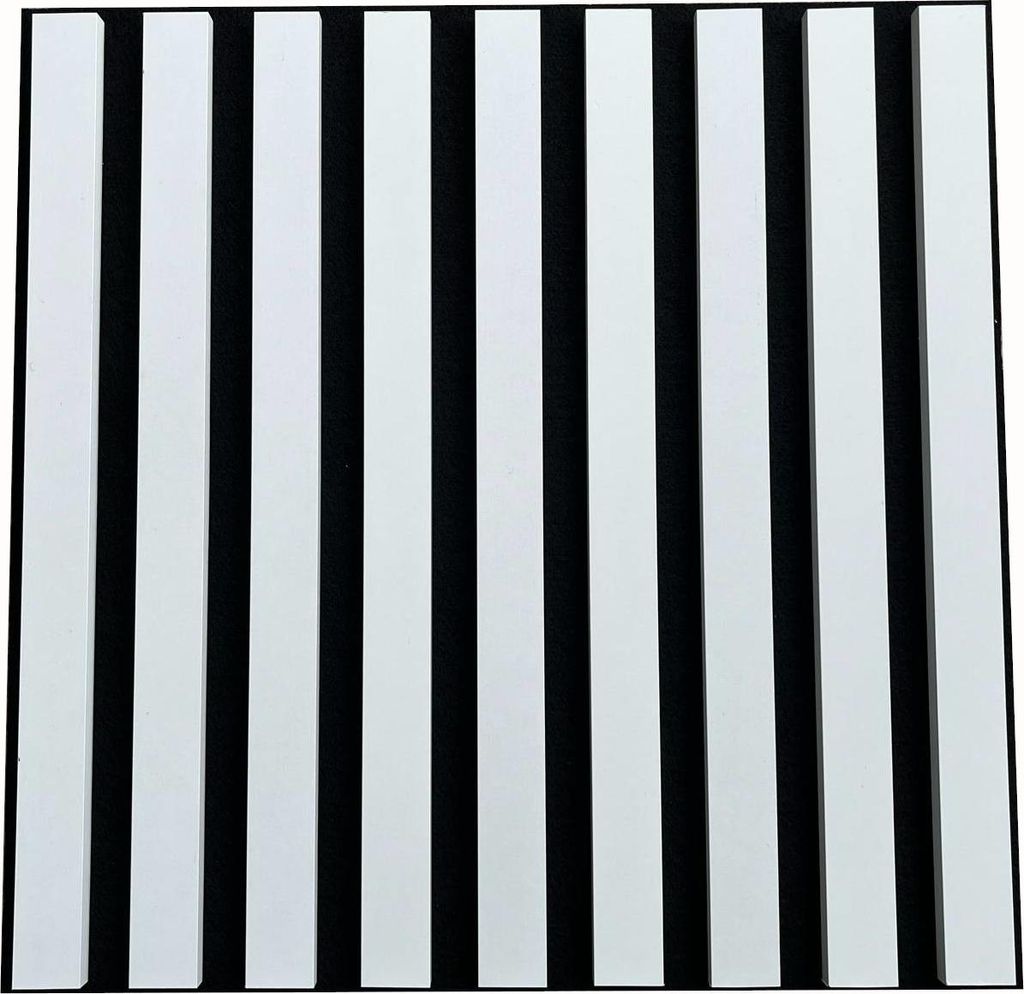 A close-up, straight-on view of black and white vertical stripes.