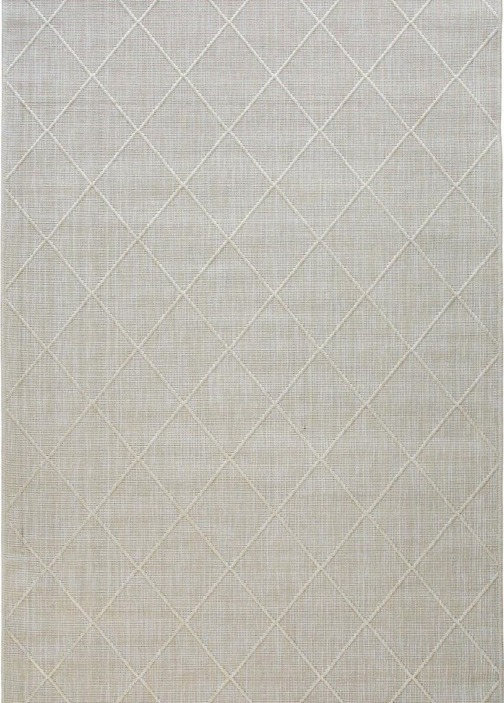 Moderner Teppich mit Rautenmuster in Beige 120x170