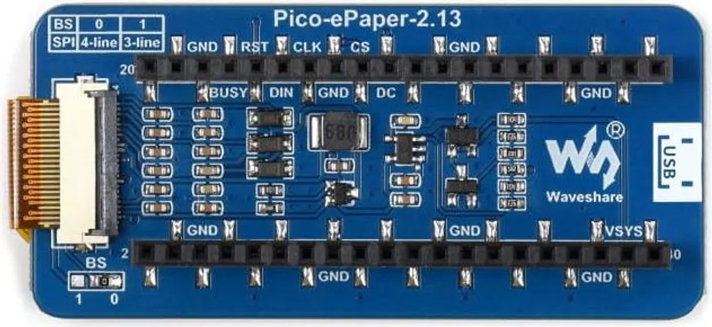Écran E-Ink Anti-Reflet pour Raspberry Pi Pico 2,13 Pouces SPI