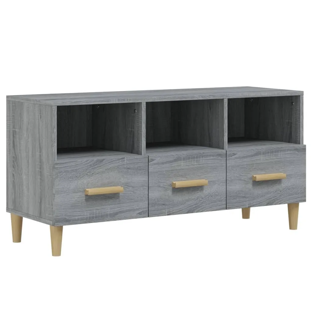 SYFAX™ Mobile TV Grigio Sonoma 102x36x50 cm in Legno Multistrato