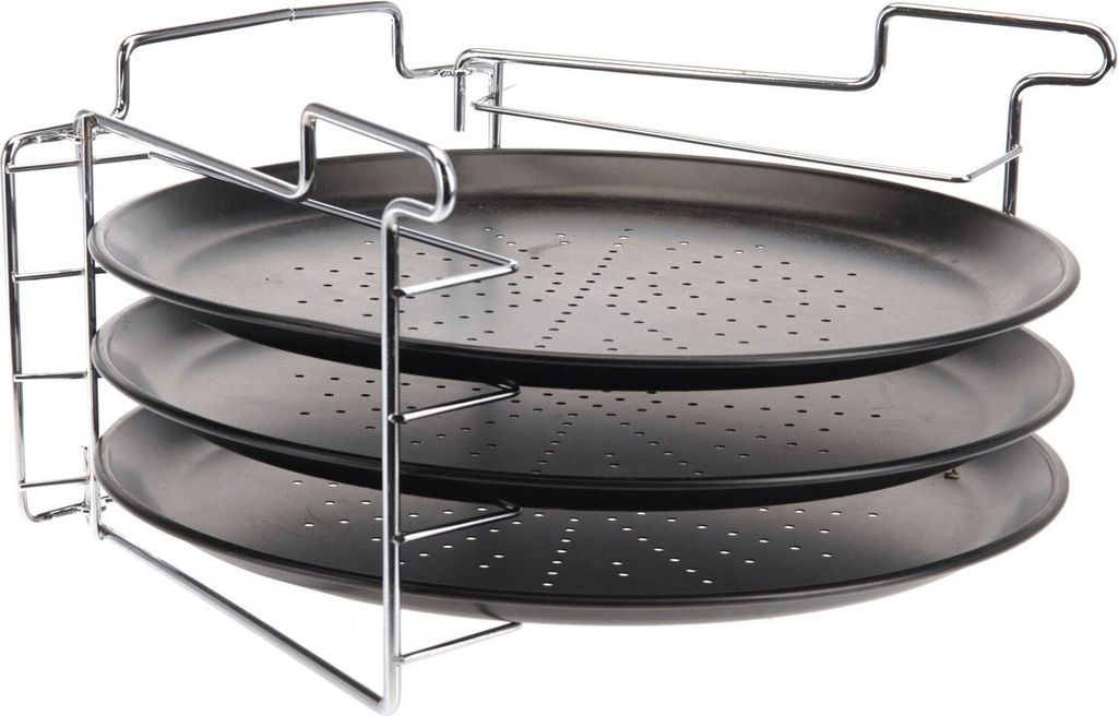 Excellent Houseware Pizzabackgestell mit 3 Pizzatellern