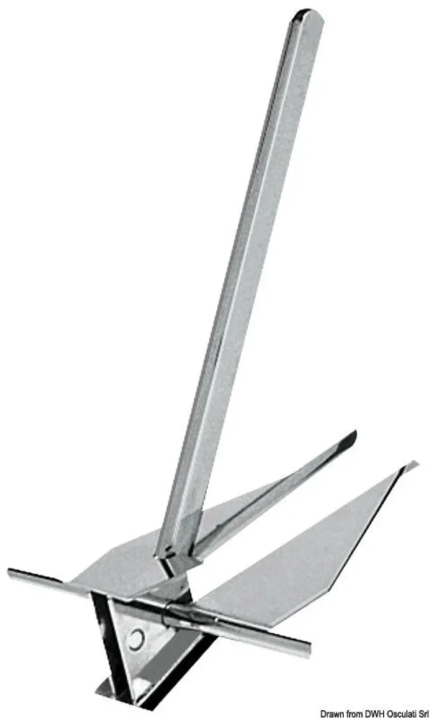 Ancre Danforth en inox 7 kg : ancre plate en acier inoxydable AISI 316