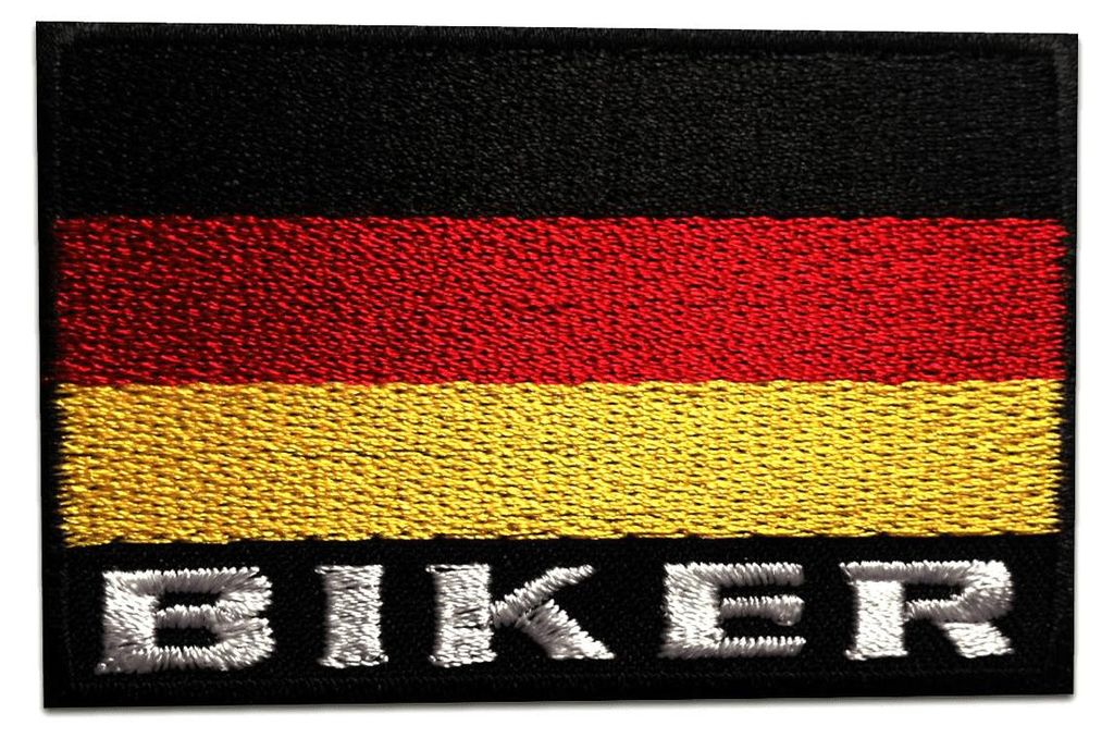 Deutsch Deutschland Biker - Aufnäher, Bügelbild, Aufbügler, Produktbild 